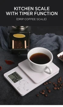 Kitchen Scale Timer-Drip-Coffee-Scale Digital Kitchen Baking Cooking ABS 3kg/ 0.1g LCD Display Kitchen Tool весы Kухонные
Kitchen Scale Timer-Drip-Coffee-Scale Digital Kitchen Baking Cooking ABS 3kg/ 0.1g LCD Display Kitchen Tool весы Kухонные