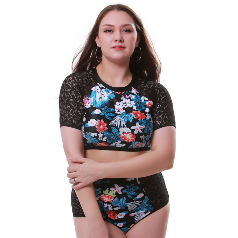 Plus Size Swimwear 2020 New Arrival Mesh Printed Floral Raglan Short Sleeves Tankini Split Bathing Suit for Women Traje de Banho
Plus Size Swimwear 2020 New Arrival Mesh Printed Floral Raglan Short Sleeves Tankini Split Bathing Suit for Women Traje de Banho