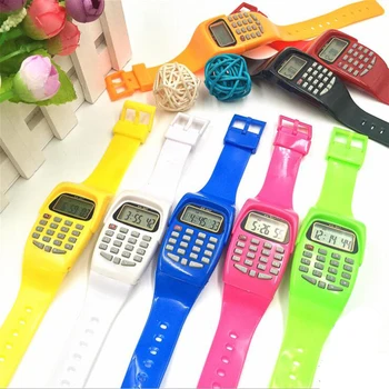 Colorful Digital Calculator With LED Watch Function Casual Silicone Sports For Kids Children Multifunction Calculating
Colorful Digital Calculator With LED Watch Function Casual Silicone Sports For Kids Children Multifunction Calculating