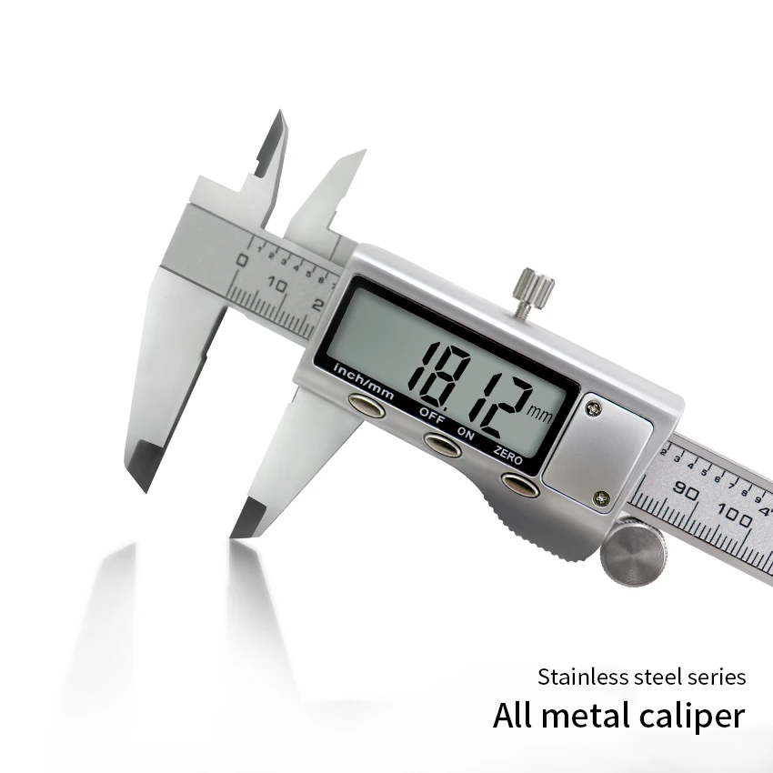 Metal Measuring Tool Stainless Steel Digital Caliper 6" 150mm High Precision LCD Display Measuring Tool Vernier Calipers
Metal Measuring Tool Stainless Steel Digital Caliper 6" 150mm High Precision LCD Display Measuring Tool Vernier Calipers