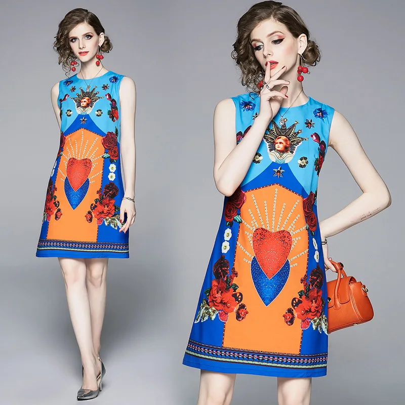 2019 Summer New Style Europe And America Women's Dress Printed Waist Hugging Vest Mid-length Dress
2019 Summer New Style Europe And America Women's Dress Printed Waist Hugging Vest Mid-length Dress
