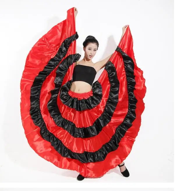 Girl Flamenco Dress Spain Belly Dance Skirt Belly Dance Chorus Ballroom Women Vestidos Bullfighting 360 Degree Costume 
Girl Flamenco Dress Spain Belly Dance Skirt Belly Dance Chorus Ballroom Women Vestidos Bullfighting 360 Degree Costume