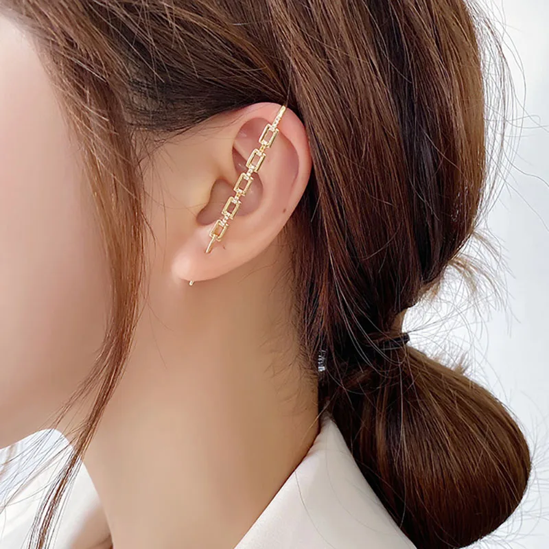 1pc Ear Wrap Crawler Hook Vintage Women Earrings Punk Wrap-Around Track Hook Earrings Stud Auricle Type Ear Clip Wire Earrings
1pc Ear Wrap Crawler Hook Vintage Women Earrings Punk Wrap-Around Track Hook Earrings Stud Auricle Type Ear Clip Wire Earrings