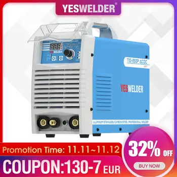 YESWELDER TIG 250P ACDC Welding Machine Single Phase 220V Aluminum Welder Inverter Digital Pulse ACDC TIG Welder
YESWELDER TIG 250P ACDC Welding Machine Single Phase 220V Aluminum Welder Inverter Digital Pulse ACDC TIG Welder