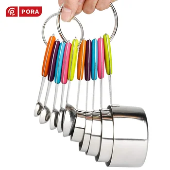 Stainless Steel Measuring Cups and Spoons 10 Pcs Set for Baking Tea Coffee Seasoning Spoon Measuring Spoon Kitchen Accessories
Stainless Steel Measuring Cups and Spoons 10 Pcs Set for Baking Tea Coffee Seasoning Spoon Measuring Spoon Kitchen Accessories
