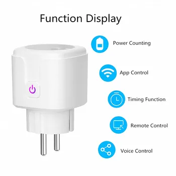 Smart WiFi Plug Adaptor 16A EU Plug Socket Wireless Remote Voice Control Socket Adaptor with Phone App Control Home Improvement
Smart WiFi Plug Adaptor 16A EU Plug Socket Wireless Remote Voice Control Socket Adaptor with Phone App Control Home Improvement
