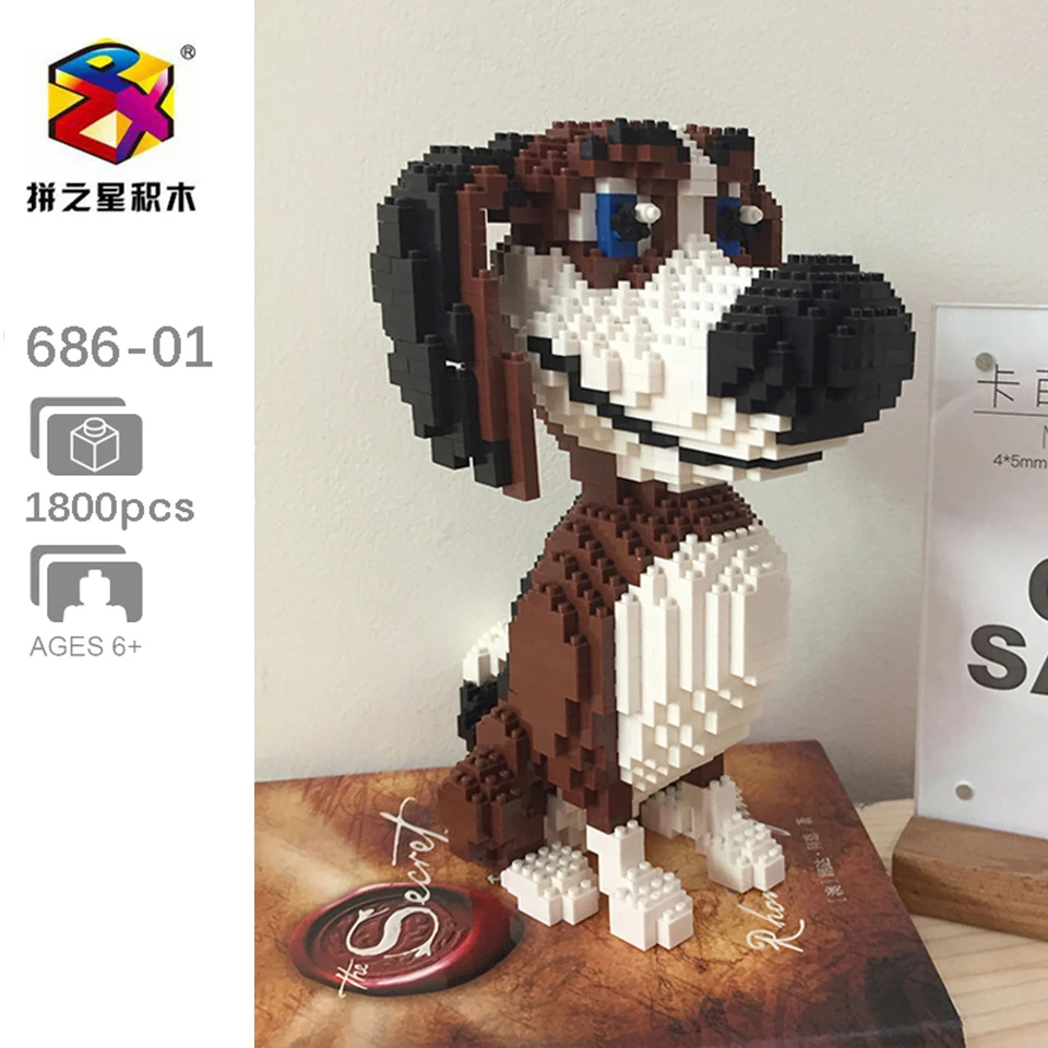 BS Pet Animal Brown Beagle Hound Dog Building Blocks 3D Model DIY Mini Diamond Blocks Bricks Assembly Toy for Boy Gifts 1800pcs
BS Pet Animal Brown Beagle Hound Dog Building Blocks 3D Model DIY Mini Diamond Blocks Bricks Assembly Toy for Boy Gifts 1800pcs