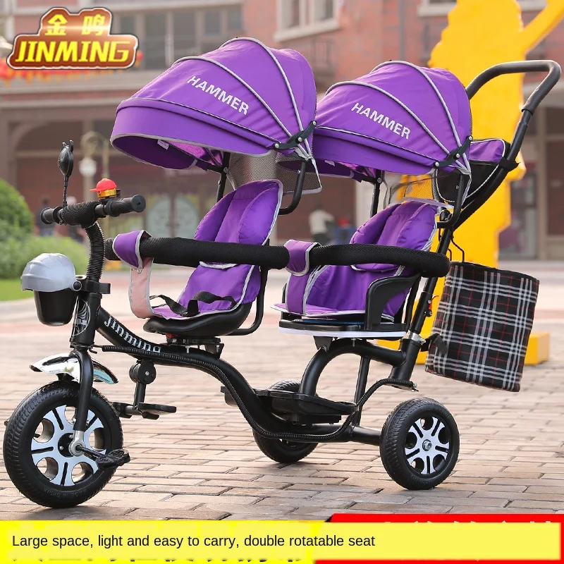 triciclo infantil The Children Tricycle Twin Baby Cart Double Bicycle Light Baby Stroller 3 Wheel Tricycle Baby Bike triciclo infantil The Children Tricycle Twin Baby Cart Double Bicycle Light Baby Stroller 3 Wheel Tricycle Baby Bike