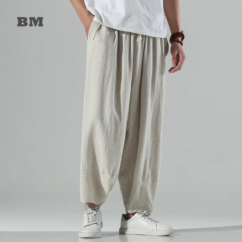 2021 Summer Thin Cotton Linen Casual Cropped Trousers Chinese Style Zen Clothes Loose Plus Size Harem Pants Oversized Men
2021 Summer Thin Cotton Linen Casual Cropped Trousers Chinese Style Zen Clothes Loose Plus Size Harem Pants Oversized Men