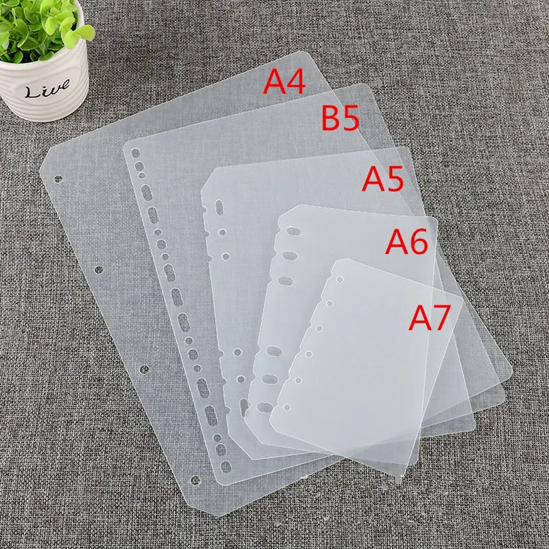 A5A6A7B5A4 notebook PP frosted plastic divider DIY loose-leaf notebook inner page protection board notebook binding supplies
A5A6A7B5A4 notebook PP frosted plastic divider DIY loose-leaf notebook inner page protection board notebook binding supplies