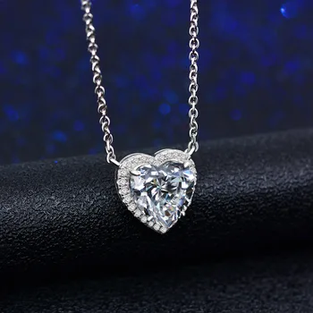 10*10mm S925 Fine Jewelry Sterling Silver Heart Cut Pendant Necklace Lab-created Diamond Engagement Wedding Proposal Gift
10*10mm S925 Fine Jewelry Sterling Silver Heart Cut Pendant Necklace Lab-created Diamond Engagement Wedding Proposal Gift