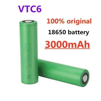 100% Original 3.6v 18650 VTC6 3000mah Lithium Rechargeable Battery US18650VTC6 30A Discharge for Flashlight Toys
100% Original 3.6v 18650 VTC6 3000mah Lithium Rechargeable Battery US18650VTC6 30A Discharge for Flashlight Toys
