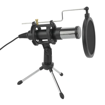SOONHUA Professional Condenser USB Microphone With Tripod Anti-Shock Bracket For Chat Studio Recording Computer Free Shipping
SOONHUA Professional Condenser USB Microphone With Tripod Anti-Shock Bracket For Chat Studio Recording Computer Free Shipping