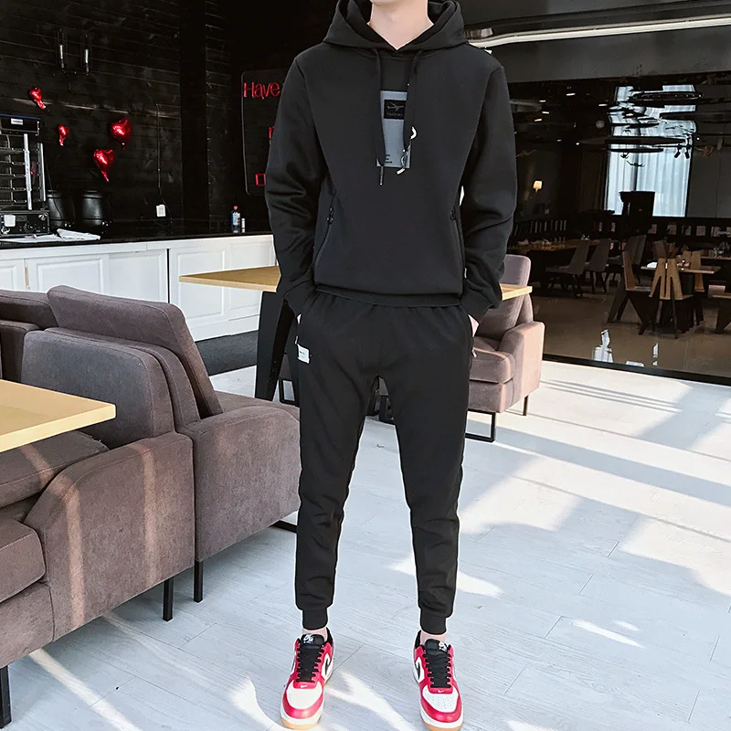 New Style Spring And Autumn Men Casual Sports Hoodie Set Autumn Korean-style Students Coat Clothes Fashion
New Style Spring And Autumn Men Casual Sports Hoodie Set Autumn Korean-style Students Coat Clothes Fashion