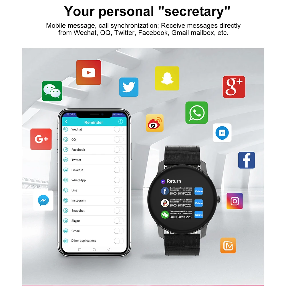 Smart Watch Wristband Watch Band With Full Circle Display Smart Watch For Android System With Retail Box Package
Smart Watch Wristband Watch Band With Full Circle Display Smart Watch For Android System With Retail Box Package