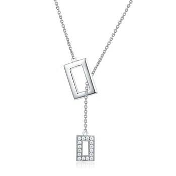 925 Sterling Silver Jewelry Geometry Cubic Zirconia Pendant Necklace for Women,Lady Square Necklace for Mother‘s Day,18" 
925 Sterling Silver Jewelry Geometry Cubic Zirconia Pendant Necklace for Women,Lady Square Necklace for Mother‘s Day,18"