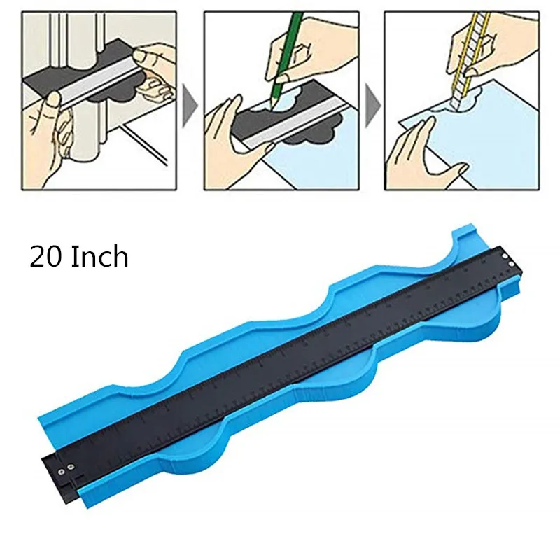 HS Tools 20 Inch Contour Gauge,ABS Plastic Profile Gauge Multifunctional Shape Duplicator Edge Shaping Measure Ruler
HS Tools 20 Inch Contour Gauge,ABS Plastic Profile Gauge Multifunctional Shape Duplicator Edge Shaping Measure Ruler