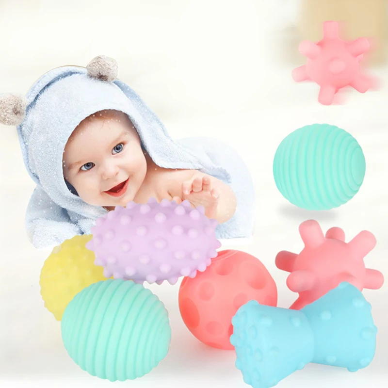 Children Ball Tactile Senses Toy Baby Touch Hand Teether Ball 6PCS/Set Training Massage Soft Stress Balls Baby Toys Bath Toy
Children Ball Tactile Senses Toy Baby Touch Hand Teether Ball 6PCS/Set Training Massage Soft Stress Balls Baby Toys Bath Toy
