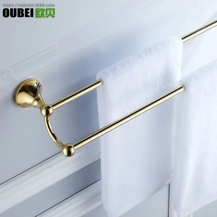 John Obey Sanitary Ware Processing Plant Special Offer Direct Selling Copper Material Gold-Tone Double Bar Towel Rack Bathroom H
John Obey Sanitary Ware Processing Plant Special Offer Direct Selling Copper Material Gold-Tone Double Bar Towel Rack Bathroom H