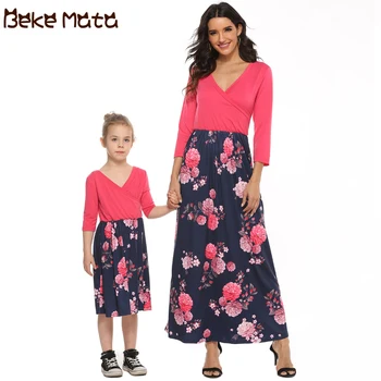 Mother Daughter Dresses Mommy And Me Clothes V-neck Floral 2020 Spring Long Sleeve Family Matching Mom And Daughter Clothes
Mother Daughter Dresses Mommy And Me Clothes V-neck Floral 2020 Spring Long Sleeve Family Matching Mom And Daughter Clothes
