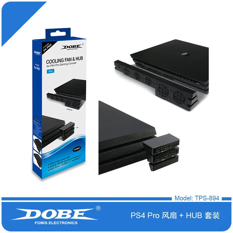 PS4 Pro Fan + Hub Set PS4 Pro Intelligent Temperature Control Fan usb hub TP4-894
PS4 Pro Fan + Hub Set PS4 Pro Intelligent Temperature Control Fan usb hub TP4-894
