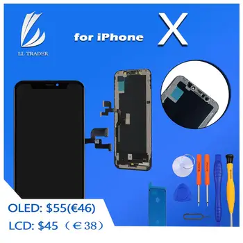 Assembly OLED Display for iPhone X Touch Digitizer Screen Replacement True Tone 3D Touch Black + Free Tools Waterproof Adhesive
Assembly OLED Display for iPhone X Touch Digitizer Screen Replacement True Tone 3D Touch Black + Free Tools Waterproof Adhesive