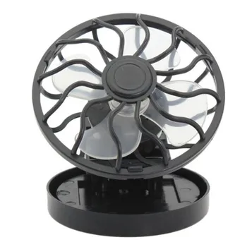 Portable Mini Solar Power Fan Energy Saving Solar Panel Ventilation Black Clip Fan Outdoor Travel Camping Fishing Air Cooler Fan
