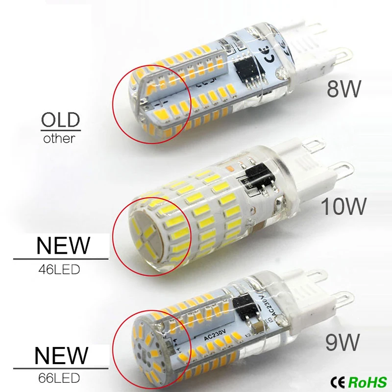 G9 Led Light Bulbs 220V 7W 9W 10W 12W led Bulb 360 degrees SMD3014 2835 Lamp High Quality Chandelier Light Replace Halogen Lamp
G9 Led Light Bulbs 220V 7W 9W 10W 12W led Bulb 360 degrees SMD3014 2835 Lamp High Quality Chandelier Light Replace Halogen Lamp