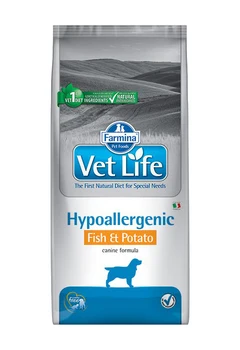 FARMINA FARMINA VET LIFE CANIN HYPOALLERGENIC for adult dogs with food allergies, intolerances with fish and potatoes
FARMINA FARMINA VET LIFE CANIN HYPOALLERGENIC for adult dogs with food allergies, intolerances with fish and potatoes