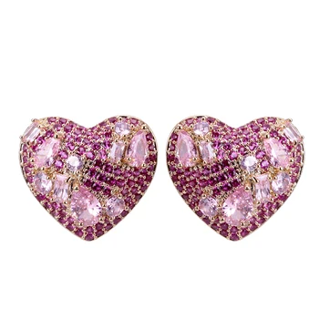 XIUMEIYIZU Temperament Heart Shape Stud Earring Paved Full AAA Zirconia Luxury Rhodium/Gold Plating Wedding anti-allergy Jewelry
XIUMEIYIZU Temperament Heart Shape Stud Earring Paved Full AAA Zirconia Luxury Rhodium/Gold Plating Wedding anti-allergy Jewelry
