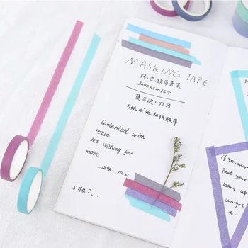 5 Pcs/lot Simple Washi Tape Set Solid Color Masking Decorative Tape DIY Scrapbooking Student Stationery Office Shool Supply
5 Pcs/lot Simple Washi Tape Set Solid Color Masking Decorative Tape DIY Scrapbooking Student Stationery Office Shool Supply