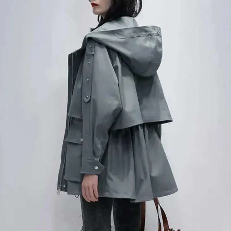 2023 Fashion Long Coat Woman Solid Trench Coat Korean Hooded Female Windbreaker Spring/Autumn Oversize Zipped Coat
2023 Fashion Long Coat Woman Solid Trench Coat Korean Hooded Female Windbreaker Spring/Autumn Oversize Zipped Coat