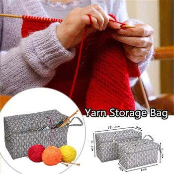 Yarn Storage Bag Organizer with Divider Crocheting Knitting Organization 
Yarn Storage Bag Organizer with Divider Crocheting Knitting Organization