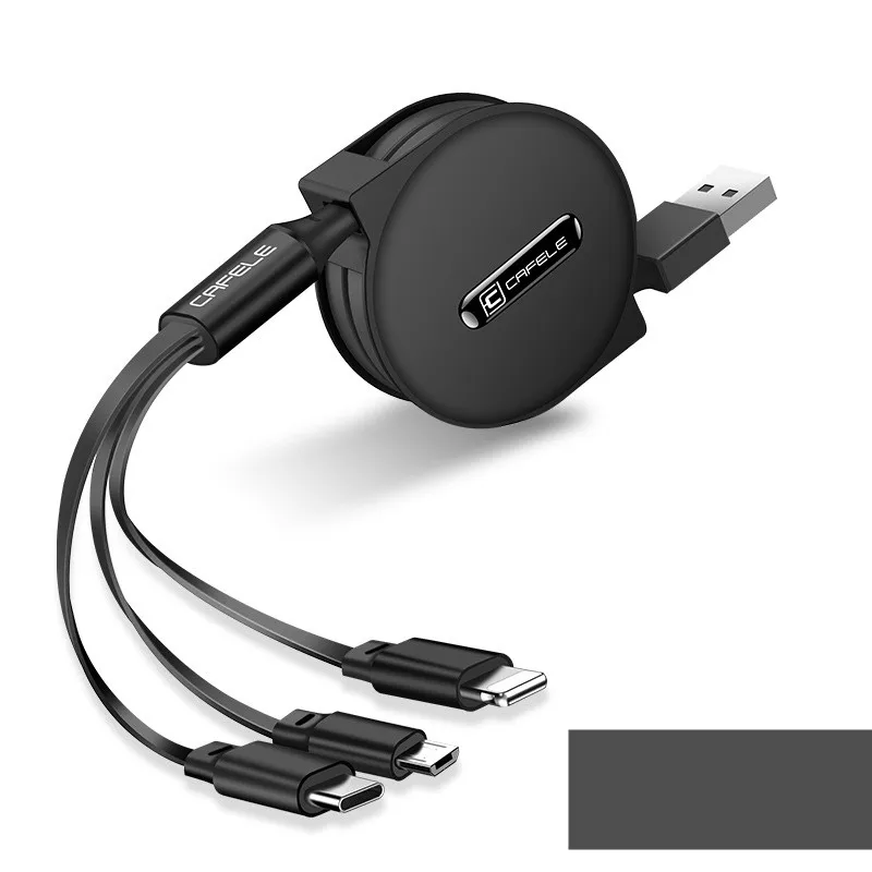 RIVOER One drag three data lines, three in one, three in one charging line, 3A quick charging metal head
RIVOER One drag three data lines, three in one, three in one charging line, 3A quick charging metal head