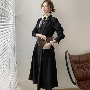LANMREM 2020 autumn fashion single-breasted notched collar lace-up pleated long sleeve elegant women's mid-calf dress 2A725
LANMREM 2020 autumn fashion single-breasted notched collar lace-up pleated long sleeve elegant women's mid-calf dress 2A725
