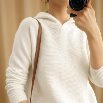 BELIARST 2019 Autumn and Winter New Cashmere Sweater Women's Hooded Pullover Slim Warm Knit Bottoming Sweater
BELIARST 2019 Autumn and Winter New Cashmere Sweater Women's Hooded Pullover Slim Warm Knit Bottoming Sweater