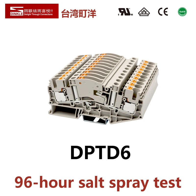 10Pcs DINKLE DPTD6 With Switch Din Rail Terminal Block Return Pull Type Spring Connector 30A One Input - One Output YANNIU
10Pcs DINKLE DPTD6 With Switch Din Rail Terminal Block Return Pull Type Spring Connector 30A One Input - One Output YANNIU