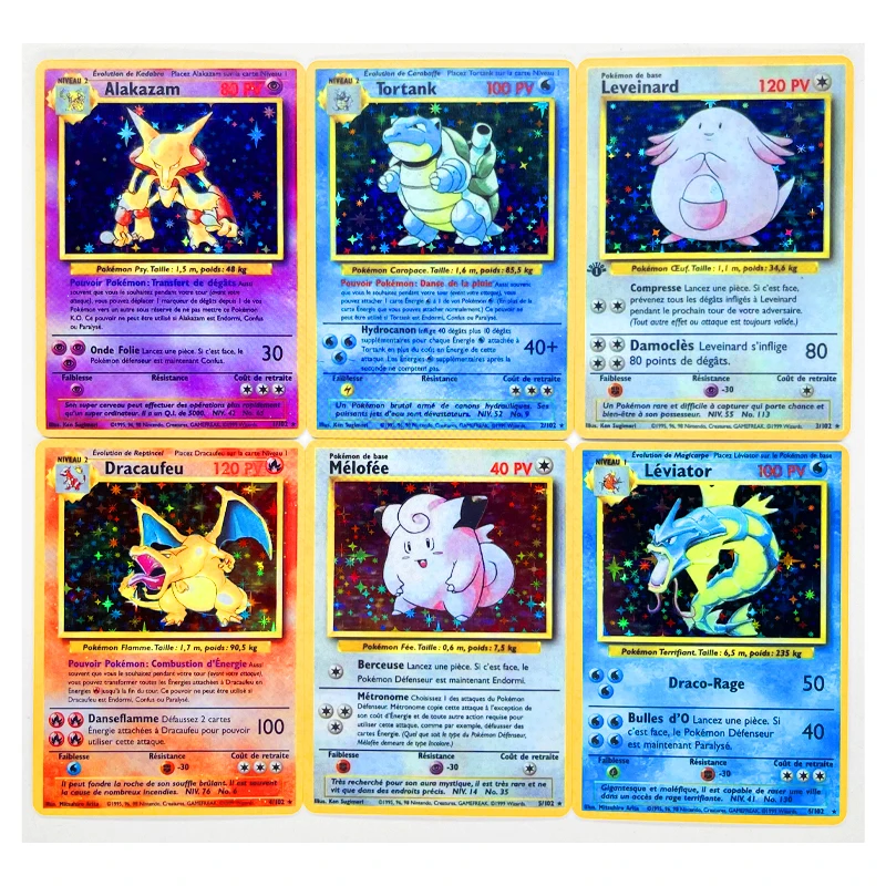 Карточная коллекция покемонов, 102 шт., Charizard, французский, английский, 8,8*6,3 см, аниме-открытки игрушки для детей, рождественский подарок
Карточная коллекция покемонов, 102 шт., Charizard, французский, английский, 8,8*6,3 см, аниме-открытки игрушки для детей, рождественский подарок