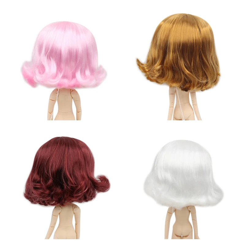 

DBS blyth doll icy doll wig only rbl scalp and dome, short wavy hair toy scalp for DIY custom doll anime