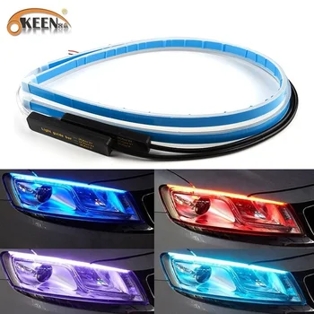 OKEEN 2pcs Universal Car LED Daytime Running Strip Light 60cm White DRL Sequential Yellow Turn Signal Lights For Auto Head Lamp
OKEEN 2pcs Universal Car LED Daytime Running Strip Light 60cm White DRL Sequential Yellow Turn Signal Lights For Auto Head Lamp