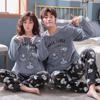 Pajamas set Sleepwear Winter Thick COUPLE Flannel Men Women Cute Cartoon Coral Fleece Warm Tracksuit Women's Pajama Sets
Pajamas set Sleepwear Winter Thick COUPLE Flannel Men Women Cute Cartoon Coral Fleece Warm Tracksuit Women's Pajama Sets