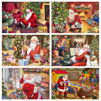 HUACAN 5D Diamond Painting Christmas Full Square Diamond Embroidery Santa Claus Kit Cartoon Mosaic Handicraft Holiday Gift
HUACAN 5D Diamond Painting Christmas Full Square Diamond Embroidery Santa Claus Kit Cartoon Mosaic Handicraft Holiday Gift
