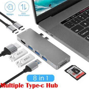 8 in1 USB-C To Type-C 3 USB 3.0 Hub HDMI RJ45 Ethernet Micro SDTF OTG Adapter Docking Stations
8 in1 USB-C To Type-C 3 USB 3.0 Hub HDMI RJ45 Ethernet Micro SDTF OTG Adapter Docking Stations