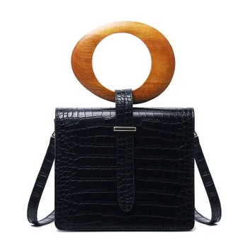 Pu Leather Women Bag Fashional Wooden Handle Handbag Flap Pocket High Texture Shoulder Bag Crocodile Leopard Women Crossbody Bag
Pu Leather Women Bag Fashional Wooden Handle Handbag Flap Pocket High Texture Shoulder Bag Crocodile Leopard Women Crossbody Bag