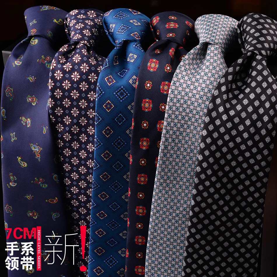 Linbaiway 7cm Business Neck Ties for Mens Wide Neckties For Men Wedding Suits Gravatas Cravat Corbatas Plaid | Аксессуары для