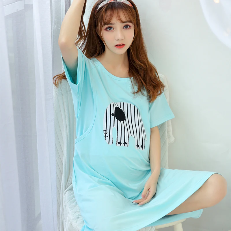 Maternity Pajamas Breastfeeding Nightgowns 2020 Short Sleeve Sleepwear Nightie Mothers Nightwear Pregnant Animal Nursing Dress
Maternity Pajamas Breastfeeding Nightgowns 2020 Short Sleeve Sleepwear Nightie Mothers Nightwear Pregnant Animal Nursing Dress