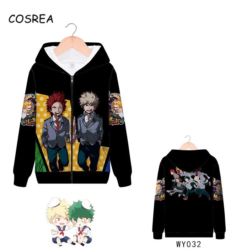 Anime My Hero Academia Cosplay Costumes Surroundings Casual Men And Women Hooded Sweatshirt Full Color Printed Zipper Clothes
Anime My Hero Academia Cosplay Costumes Surroundings Casual Men And Women Hooded Sweatshirt Full Color Printed Zipper Clothes