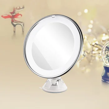 8 Inch 10X Magnifying LED Tabletop Round Makeup Cosmetic Mirror with Sucker (White)
8 Inch 10X Magnifying LED Tabletop Round Makeup Cosmetic Mirror with Sucker (White)