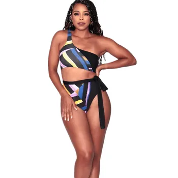 One Shoulder Swimsuit High Waisted Separate Swimwear Large Size Women's Two-piece Swimsuit Plus Size Monokini Push Up Trikini
One Shoulder Swimsuit High Waisted Separate Swimwear Large Size Women's Two-piece Swimsuit Plus Size Monokini Push Up Trikini