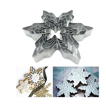 New Set of 5 Mold Snowflake Shape / Cookie Cutters Stainless Steel Cakes Snowflake Fondant Molds Sugar Craft Pastry
New Set of 5 Mold Snowflake Shape / Cookie Cutters Stainless Steel Cakes Snowflake Fondant Molds Sugar Craft Pastry